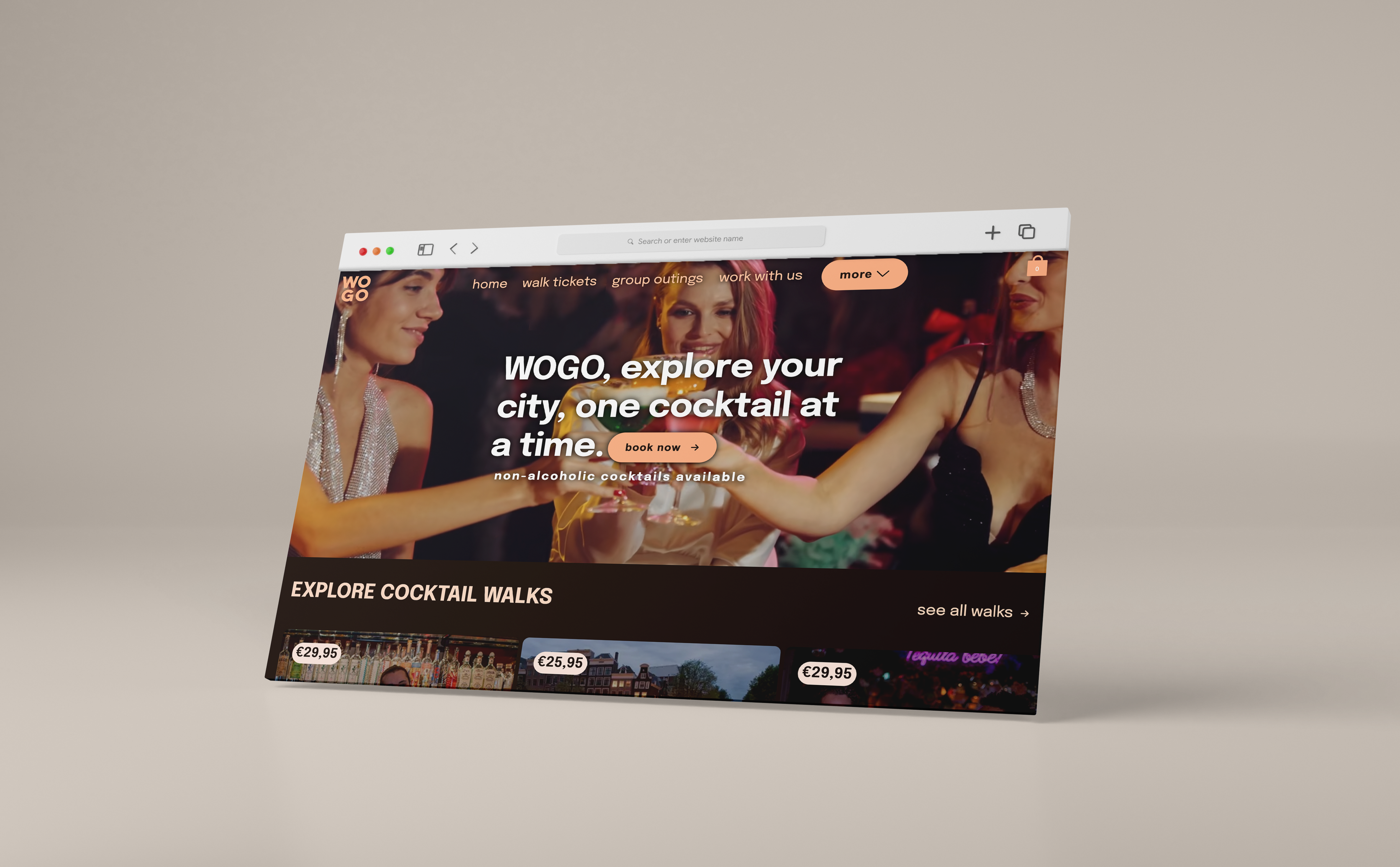 OBA site in macbook mockup