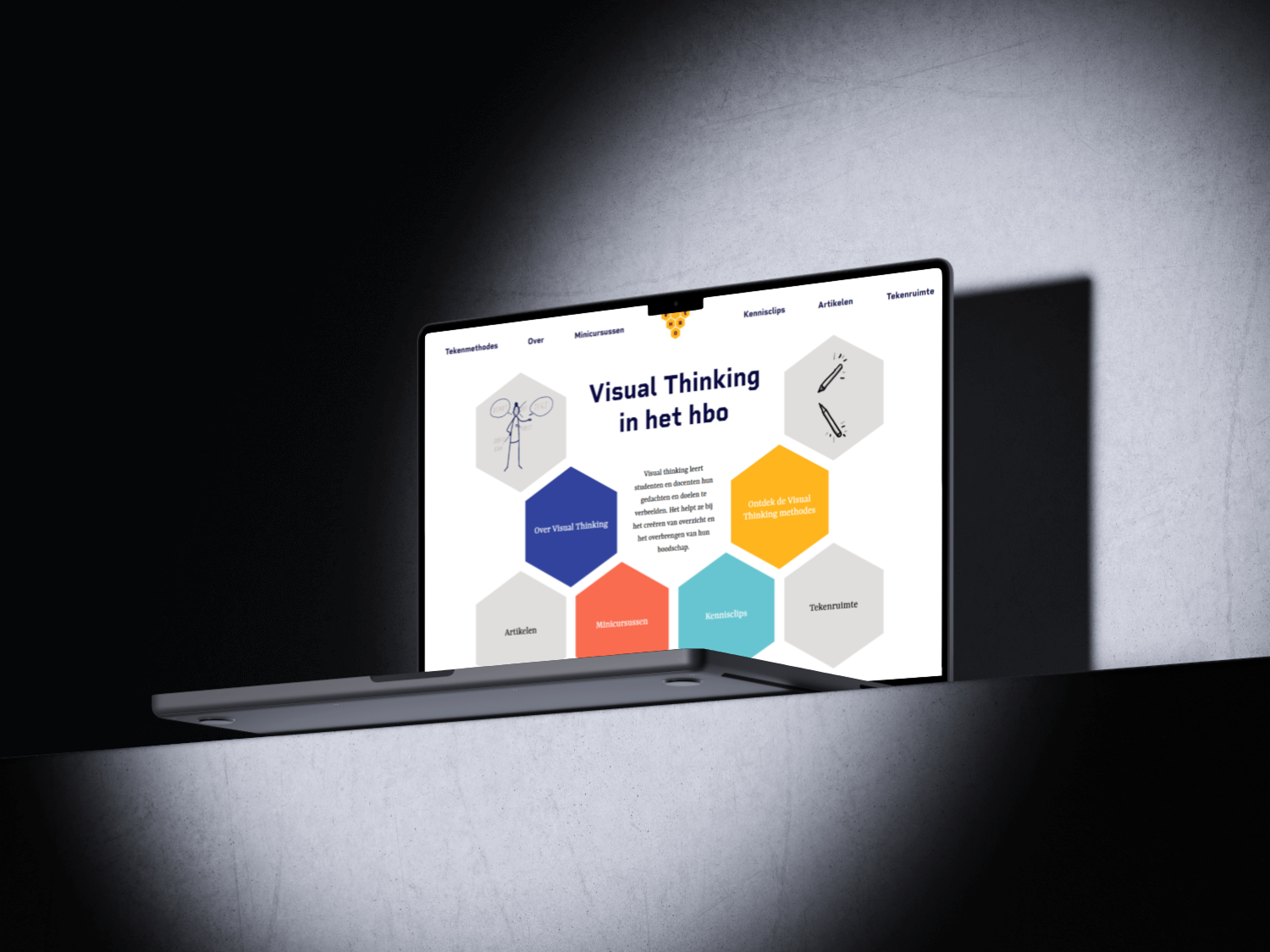 OBA site in macbook mockup